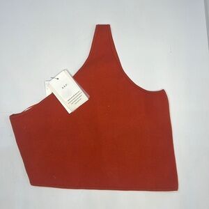 A.L.C. red / orange asymmetrical one shoulder crop tank size medium NWT
